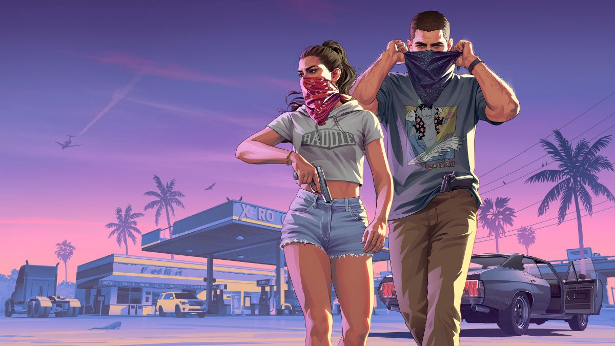 Jason and Lucia robbery official artwork for GTA 6.
