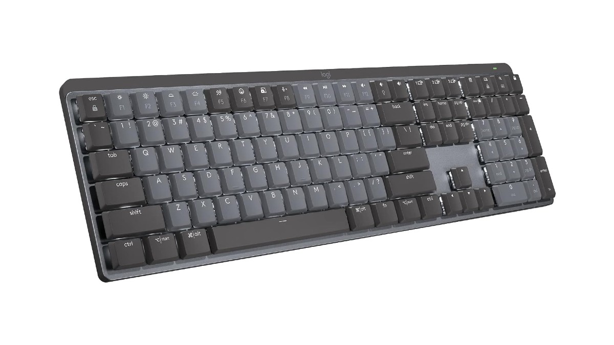 Teclado de desempenho iluminado sem fio mecânico Logitech MX