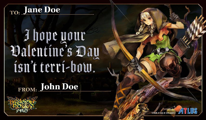 Dragon's Crown Pro Valentine's Day card