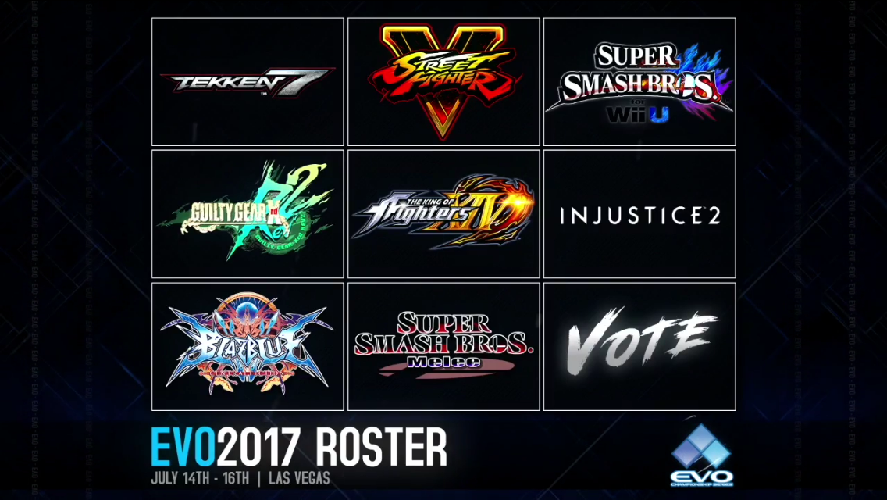 Evo 2017 Game Lineup
