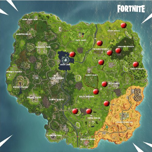 Fortnite Apple Spawn Locations Map