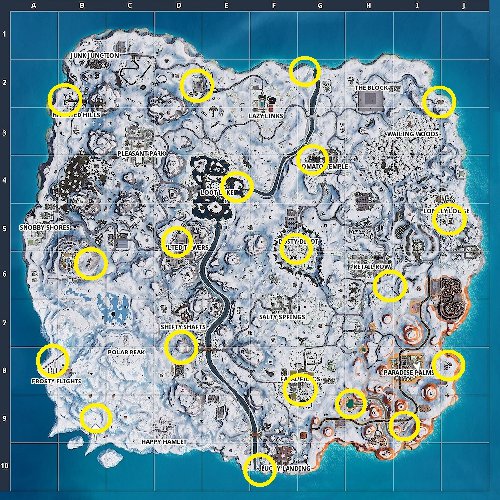 Fortnite gold balloon locations map