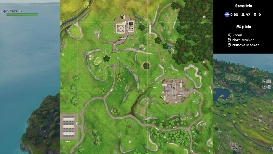 Fortnite Search Between a Stone Circle Map