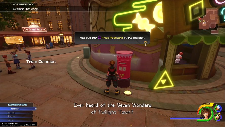 Where to mail postcards in Kingdom Hearts 3