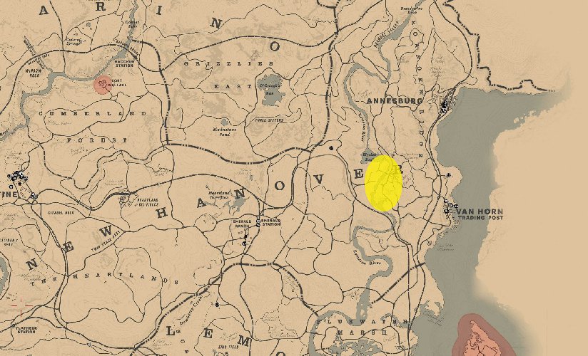 Red Dead Redemption 2 Legendary Beaver Location Map
