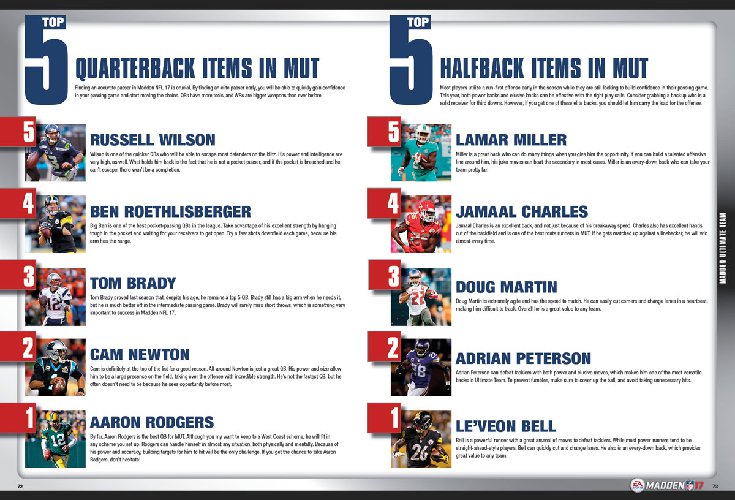 Madden NFL 17 MUT preview page