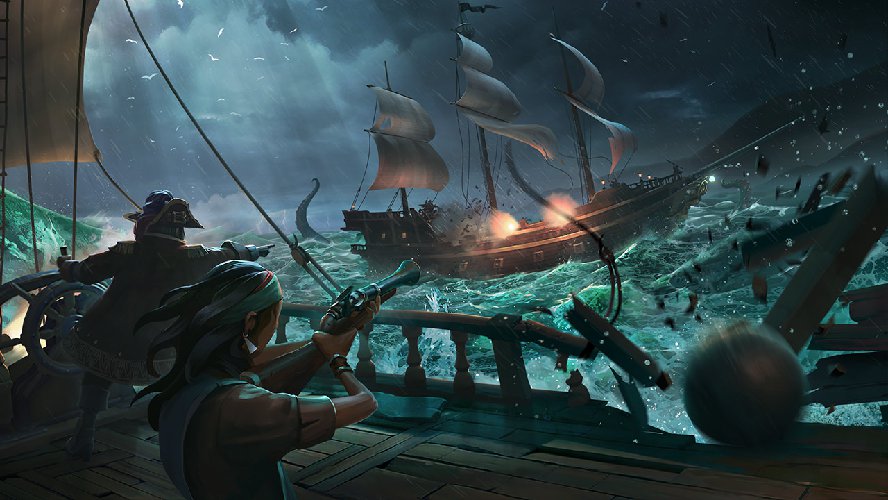 Sea of Thieves boasts some colorful graphics and intense battles.