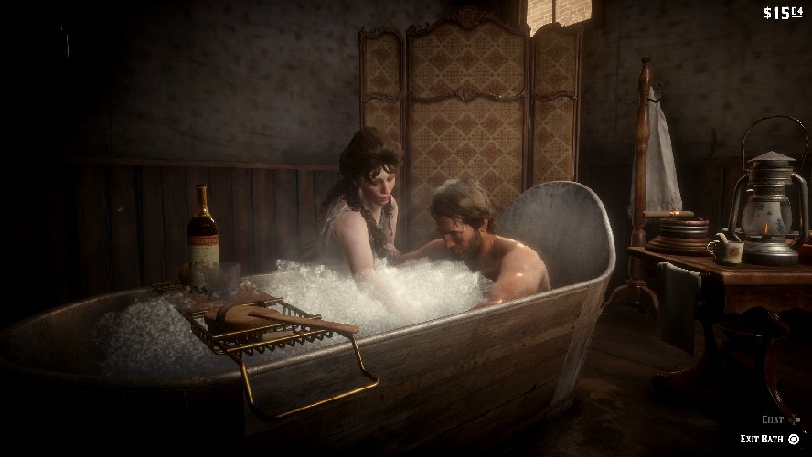 How to take a bath in RDR2