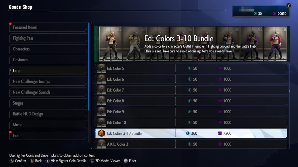 Color Bundle SF6