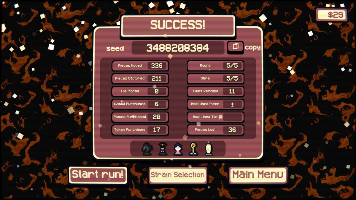 La schermata di vittoria di Gambonanza.