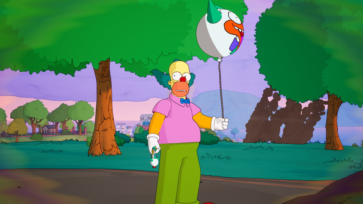 fortnite simpsons krusty holding balloon
