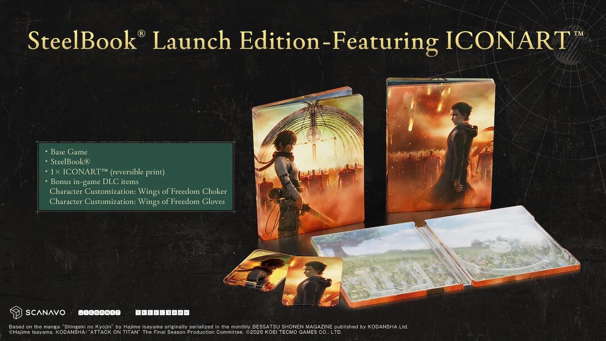 Launch Edition Steelbook for Attack on Titan 3