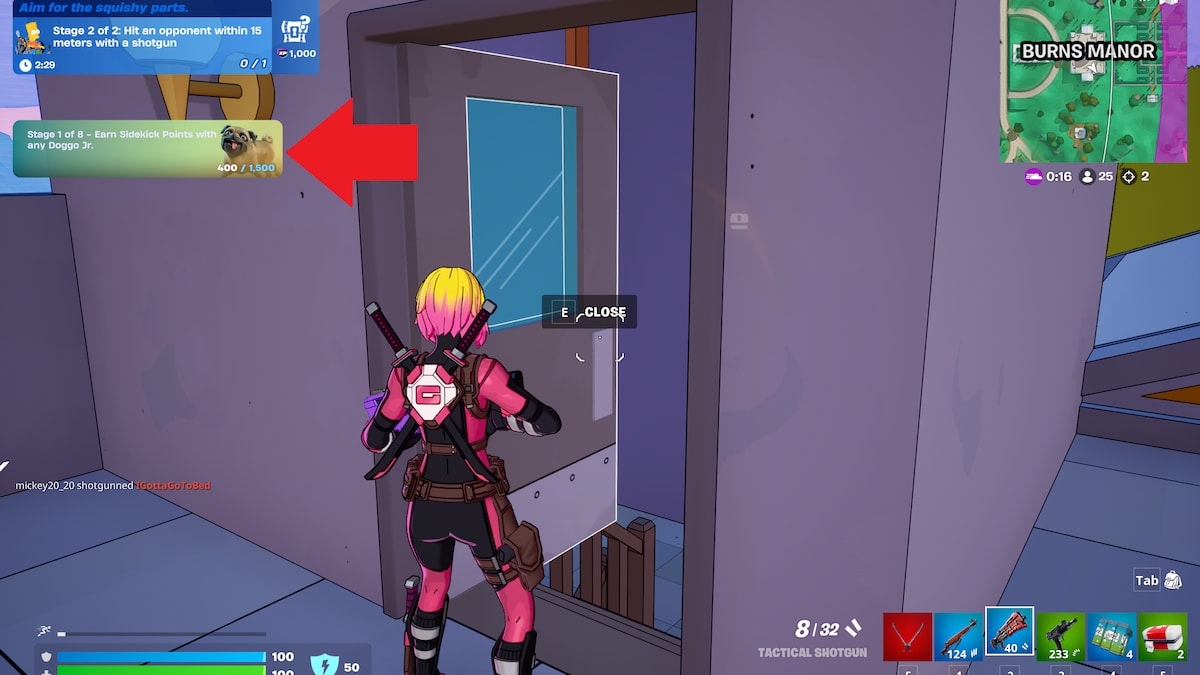 Earn marked sidekick points in fortnite