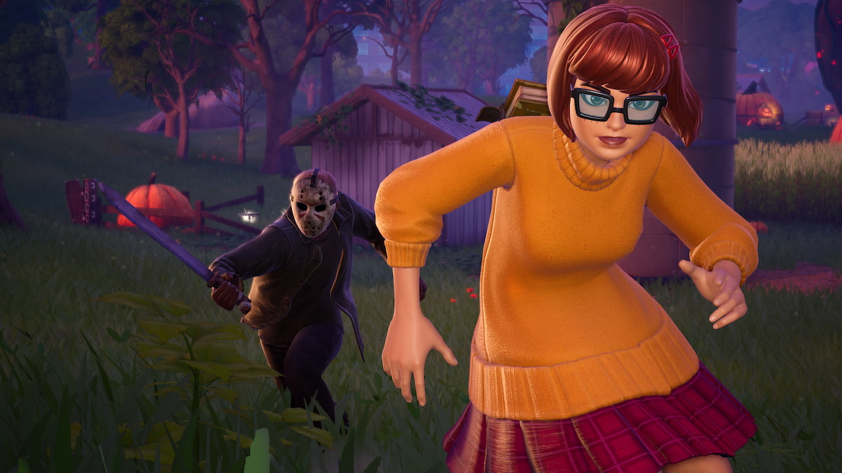 Velma huyendo de jason en fortnite