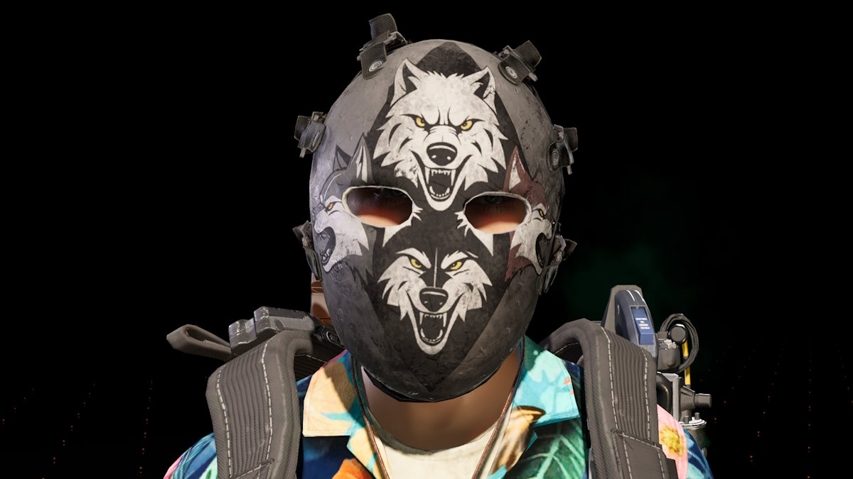 La máscara del agente de la División 2 Kelso Wolves