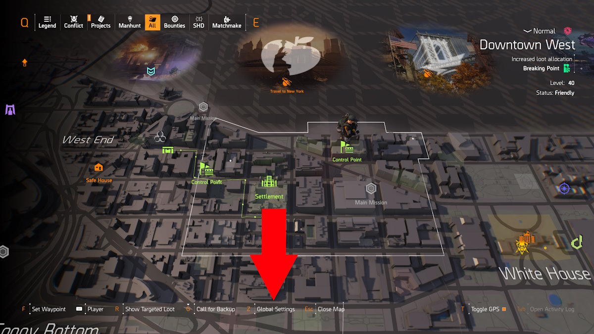División 2 Global Settings