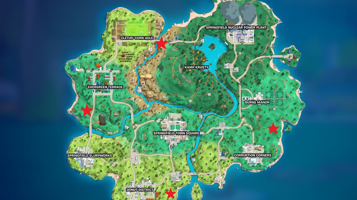 Ubicaciones del mapa de la torre de radio KBBL en fortnite