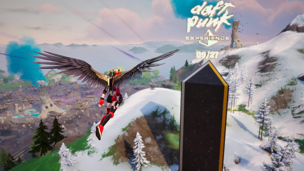 哈雷·奎因（Harley Quinn）飞向福特尼特山区的支柱