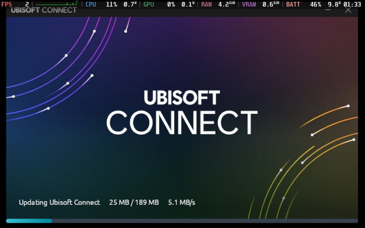 Atualização do Steam Deck do Ubisoft Connect