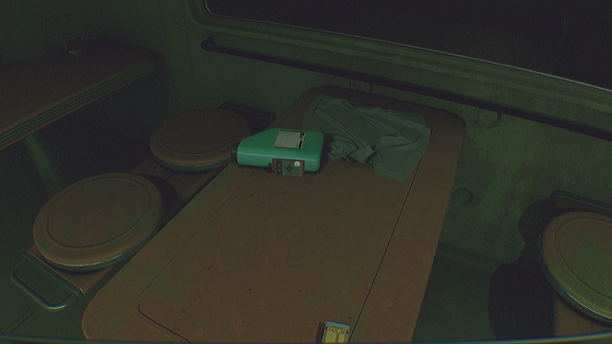 Maria's keycard on the routine table