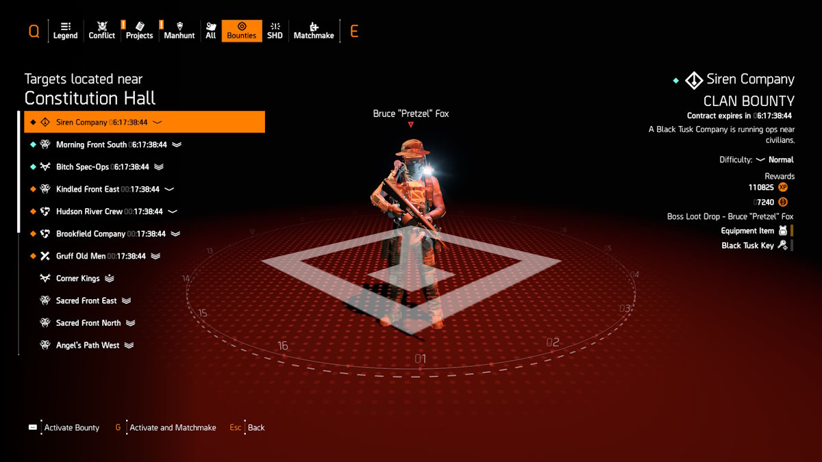 División 2 Bounty de colmillo negro