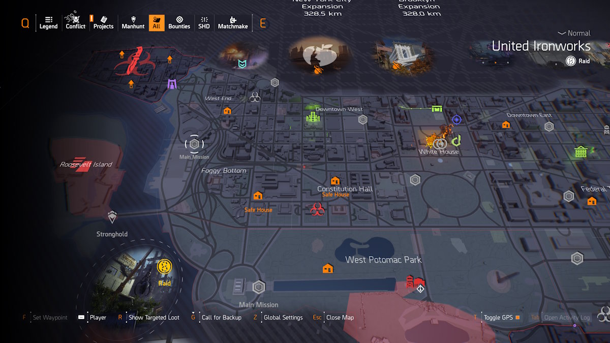 División 2 Mapa del lado oeste