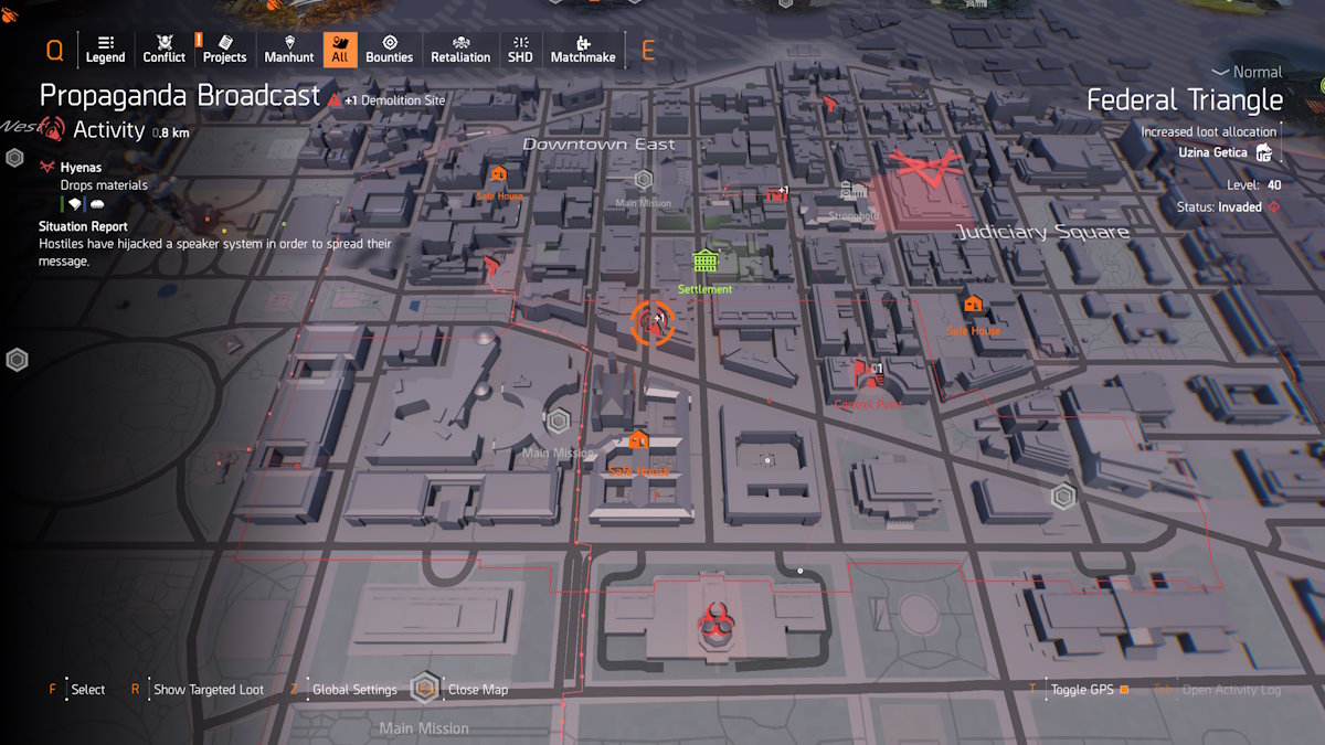 The Division 2 Hyena Federal Triangle