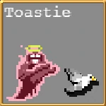Toastie character icon in Vampire Survivors