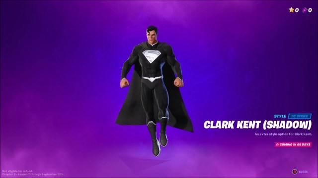 Clark Kent (Shadow) skin in Fortnite