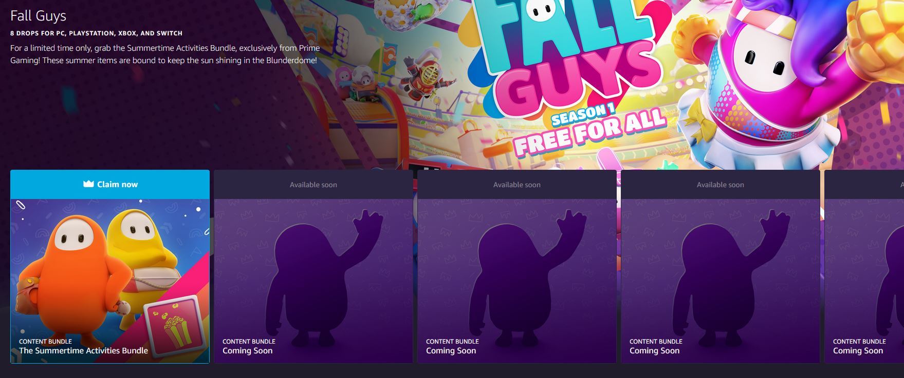 Amazon Fall Guys All Amazon Prime Rewards for Fall Guys Season 1 Listed - Prima Games