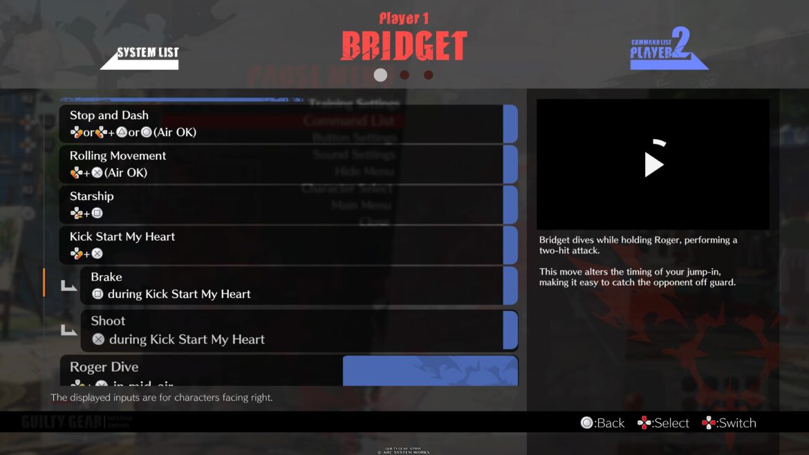 Guilty Gear Strive Bridget Command List & Buttons Prima Games