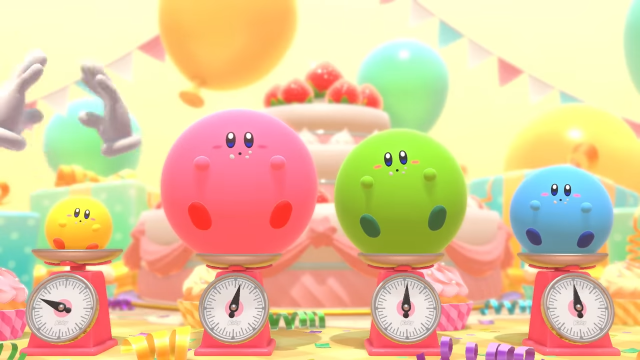 Kirby's Dream Buffet gameplay overview shows modes, Kirby Car Cake