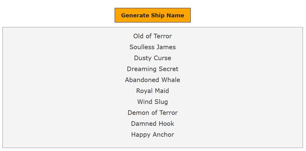 Sea of Thieves: Pirate Ship Name Generator - Prima Games