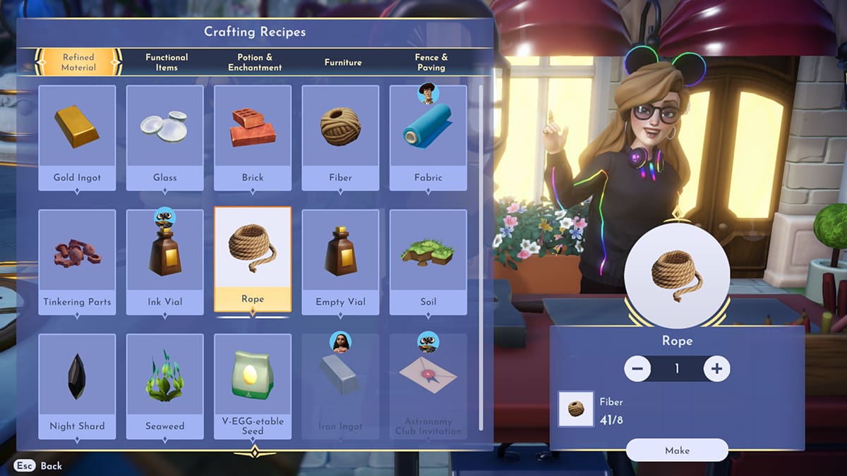 How to Make Fiber and Rope in Disney Dreamlight Valley Prima Games