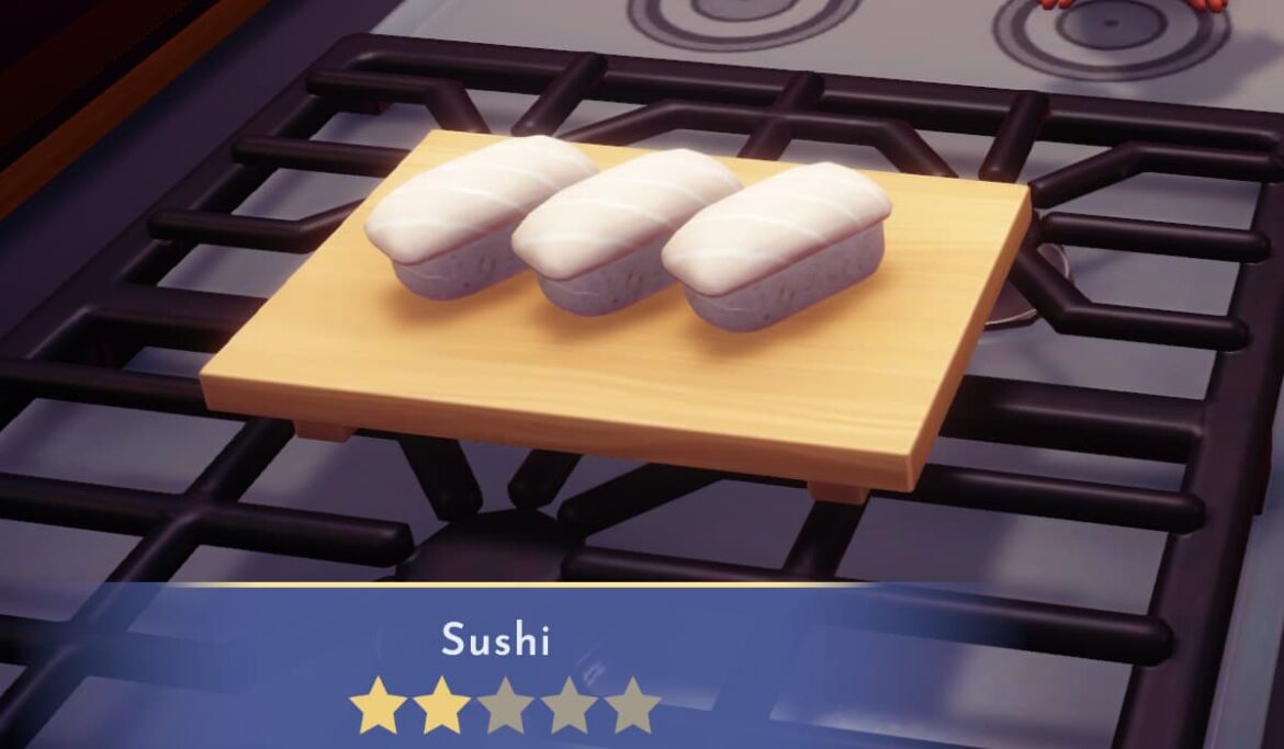 How to Make Sushi in Disney Dreamlight Valley All Sushi Types Prima