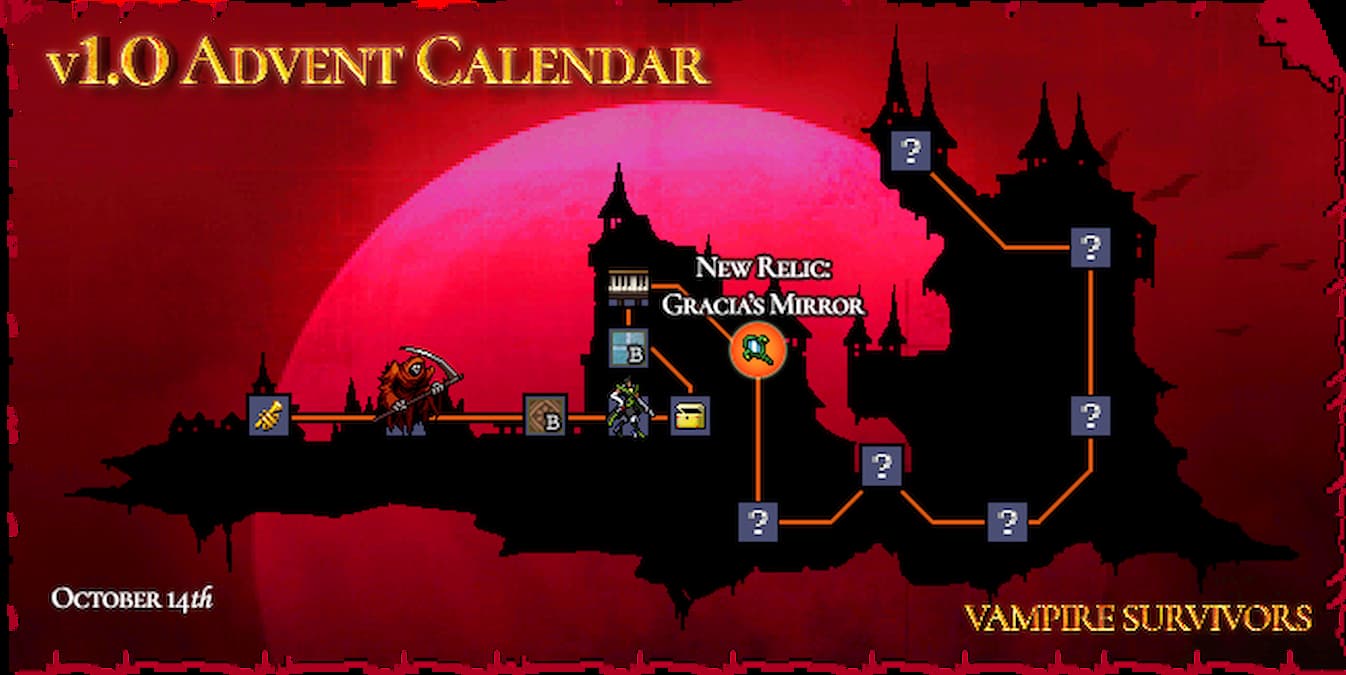 Vampire Survivors Advent Calendar Spoiler 8 Revealed October 14 2022 Vampire Survivors Advent Calendar Spoiler 8 Revealed October 14 2022