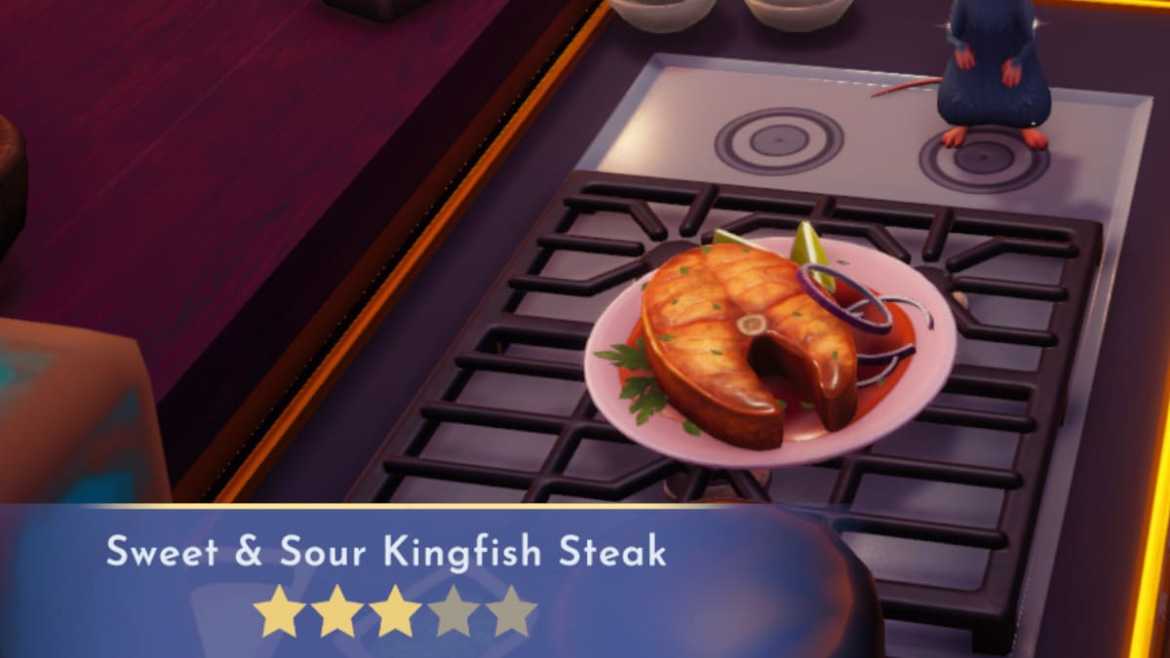 Disney Dreamlight Valley Sweet and Sour Kingfish Steak Recipe