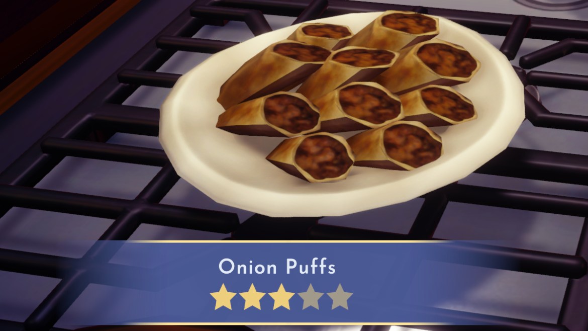 A screenshot of Onion Puffs in Disney Dreamlight Valley.