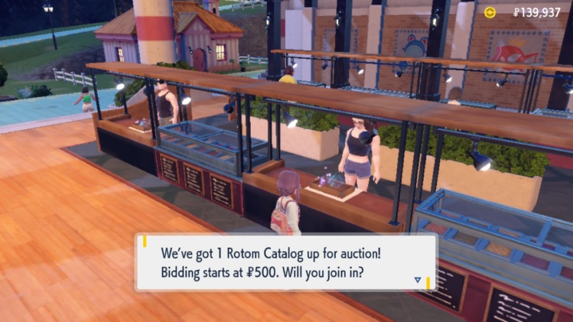 Buying Rotom Catalog in Pokemon Scarlet and Violet