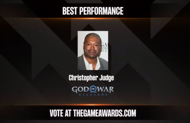 The Game Awards - Best Performance Nomination, performance, #GodofWarRagnarok's Christopher Judge and Sunny Suljic are both nominated  for Best Performance at #TheGameAwards! 🐻🐺 You can vote for them here  👉