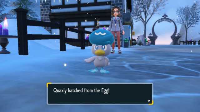 Hatching Quaxly Egg in Pokemon Scarlet and Violet