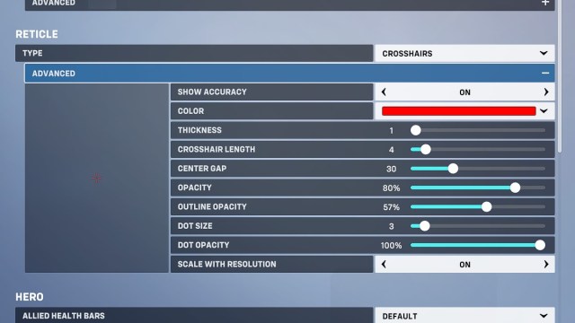 How to change crosshair in Overwatch 2