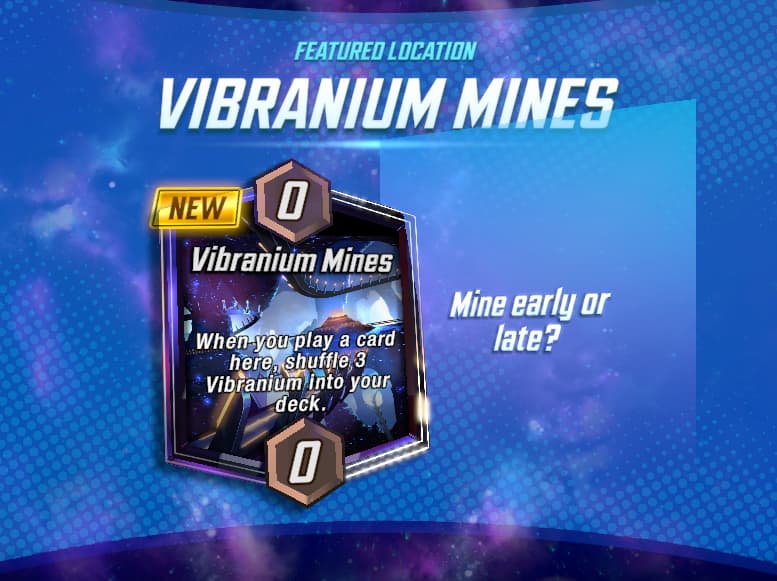 Vibranium Mines: New Location in Marvel Snap, New Card, Best Deck