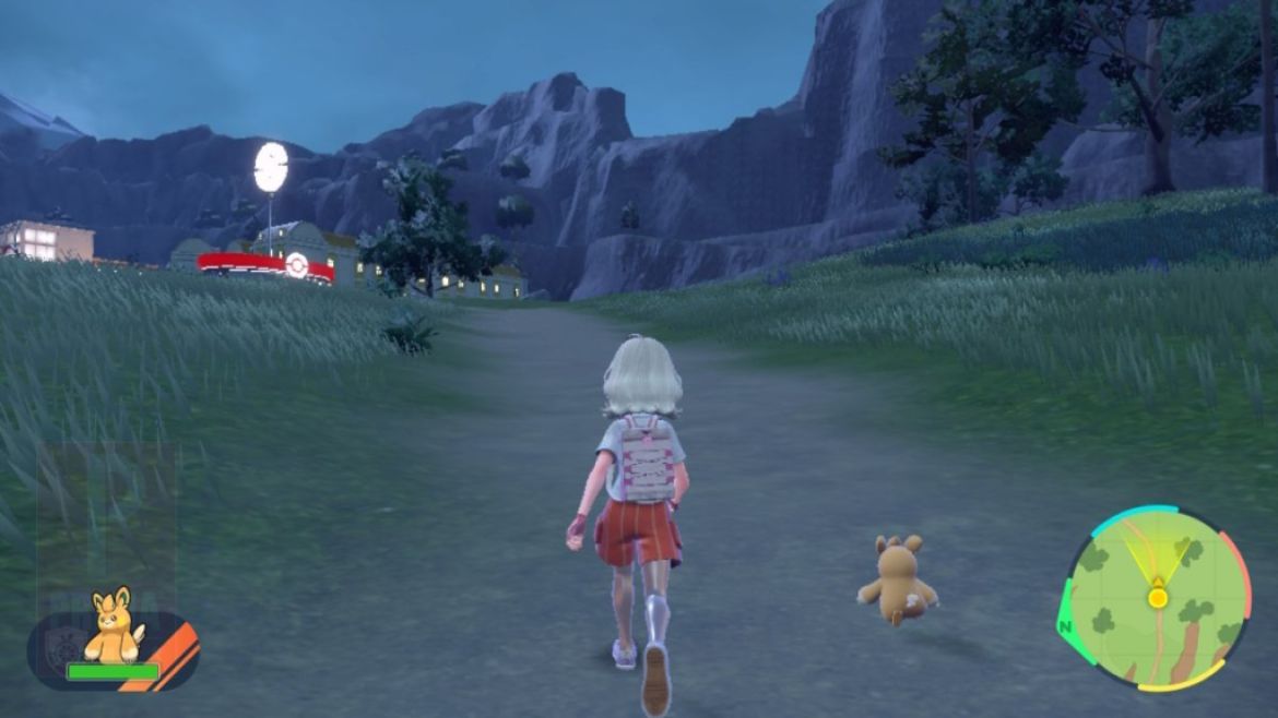 Walking With Pawmo in Pokemon Scarlet and Violet