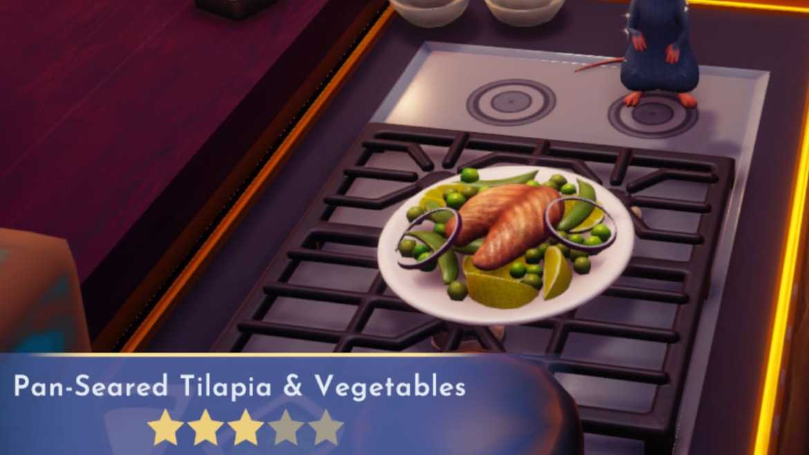How to Make PanSeared Tilapia and Vegetables in Disney Dreamlight