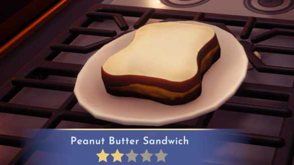 Disney Dreamlight Valley Peanut Butter Sandwich Recipe
