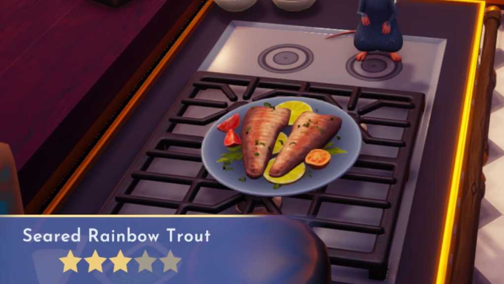 how-to-make-seared-rainbow-trout-in-disney-dreamlight-valley-prima-games