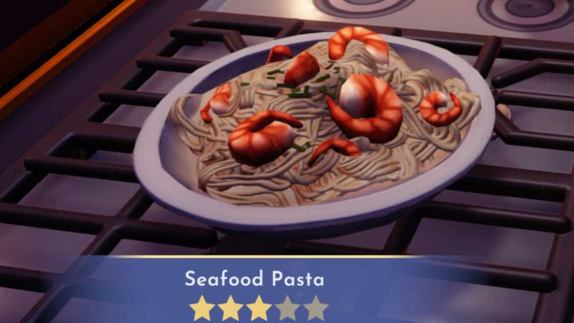 Disney Dreamlight Valley Seafood Pasta Recipe