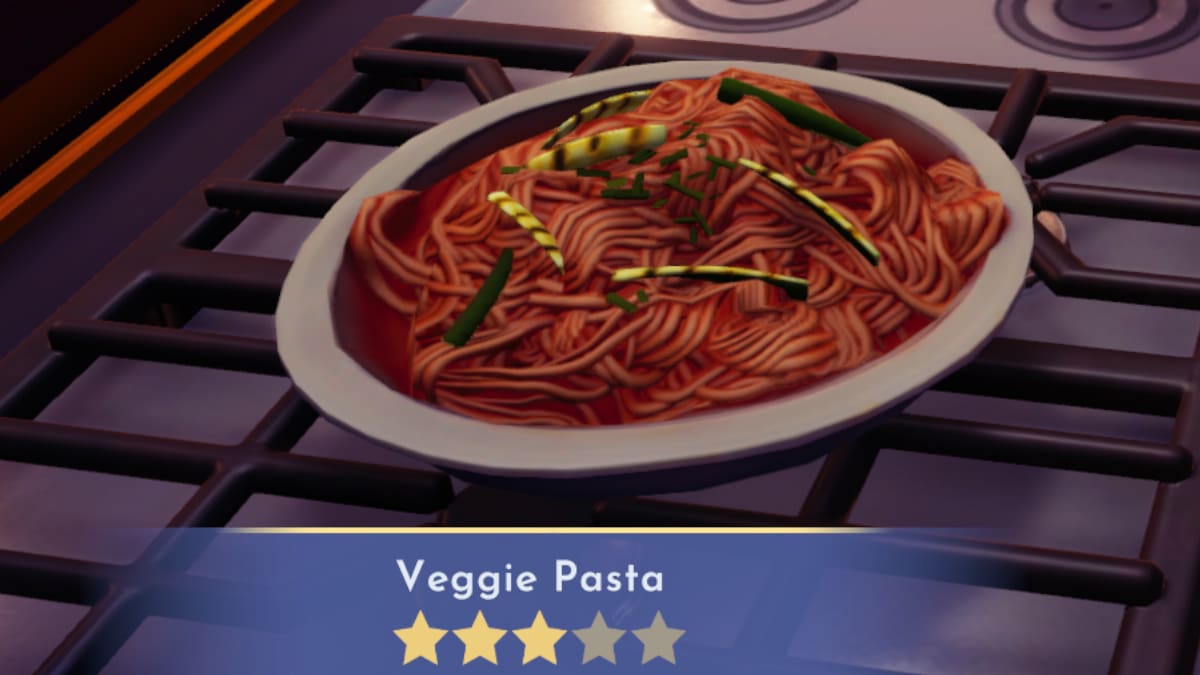 Disney Dreamlight Valley Veggie Pasta Recipe