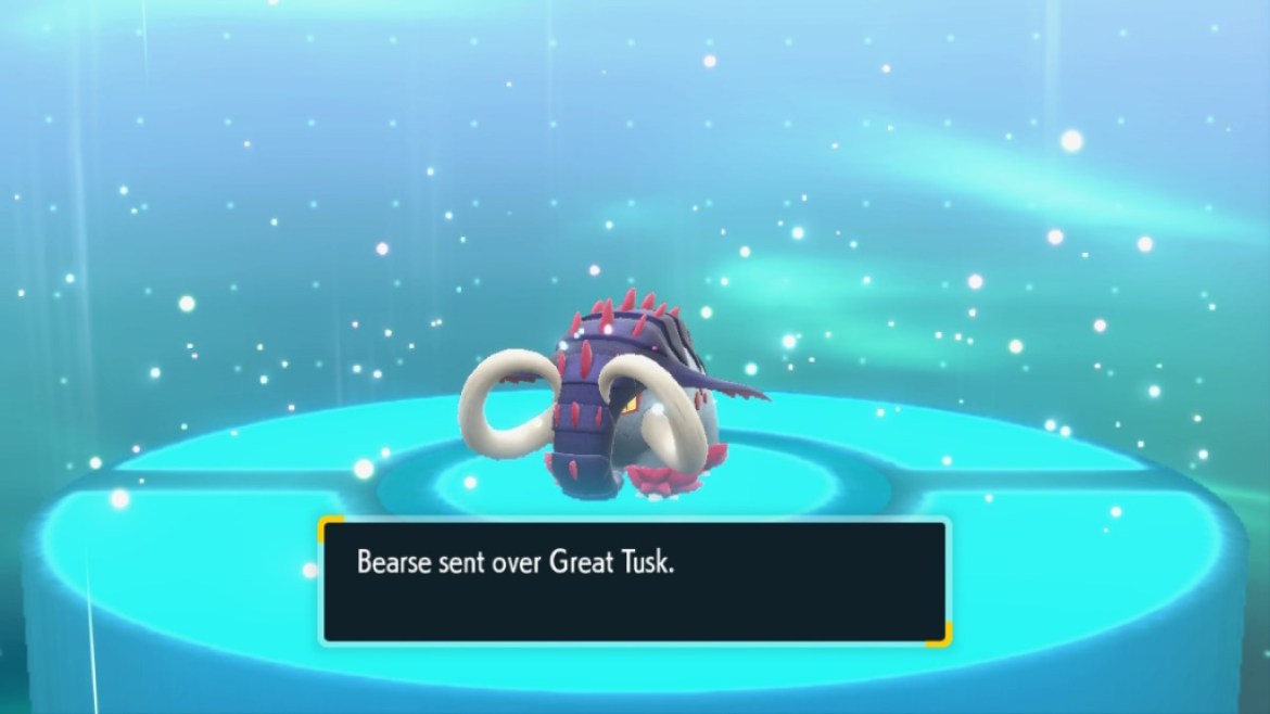 Great Tusk Surprise Trade in Pokemon Scarlet and Violet.